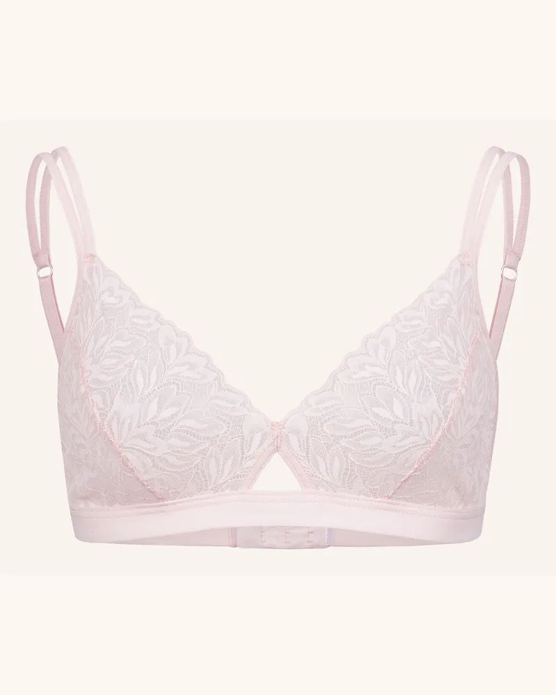 Ehrlich Textil Dreamy Lace Bügelloser Cut-Out Bh Aus Nachhaltiger Spitze - Verstellbare Träger beige Rosa