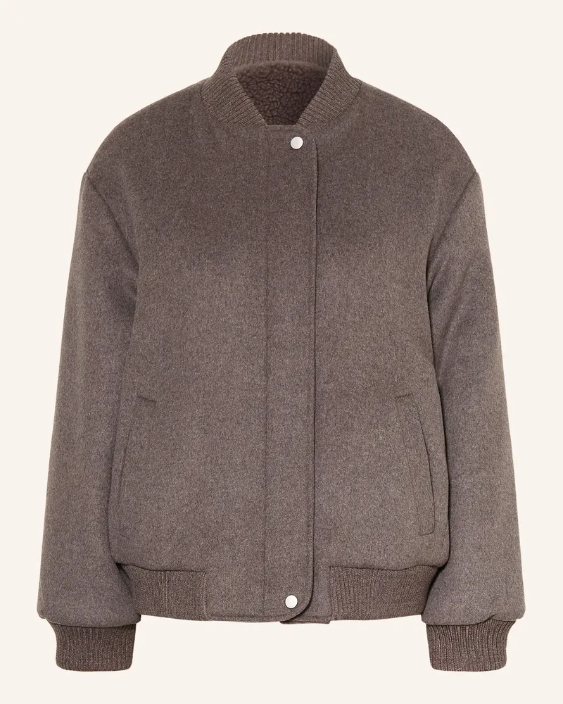 OPUS Blouson Zum Wenden Mit Kunstfell beige Taupe