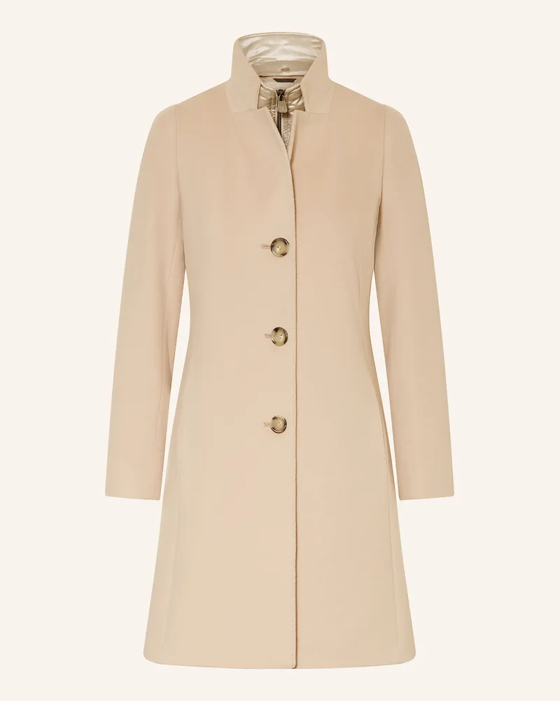 Cinzia Rocca Wollmantel Mit Herausnehmbarer Blende beige Creme