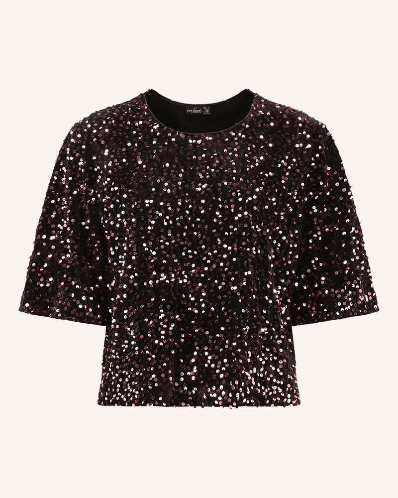 van Laack Blusenshirt VL-JORINA-XX aus Samt mit Pailletten Schwarz
