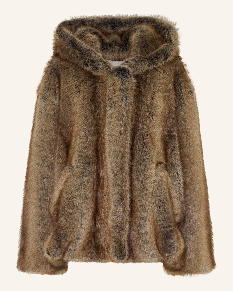 FRANKIE Shop Kunstfell-Jacke EMMA Braun