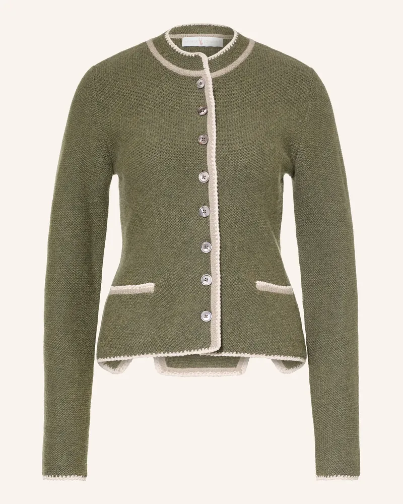 Johann & Johanna Strickjacke Mit Cashmere gruen Oliv