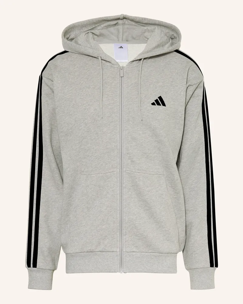 adidas Sweatjacke Essentials 3-Streifen grau Grau