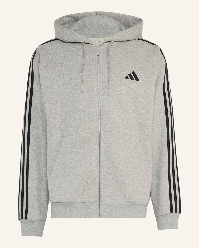 adidas Sweatjacke Essentials 3-Streifen grau Grau
