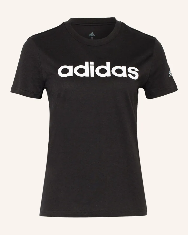 adidas T-Shirt Essentials Slim Logo schwarz Schwarz