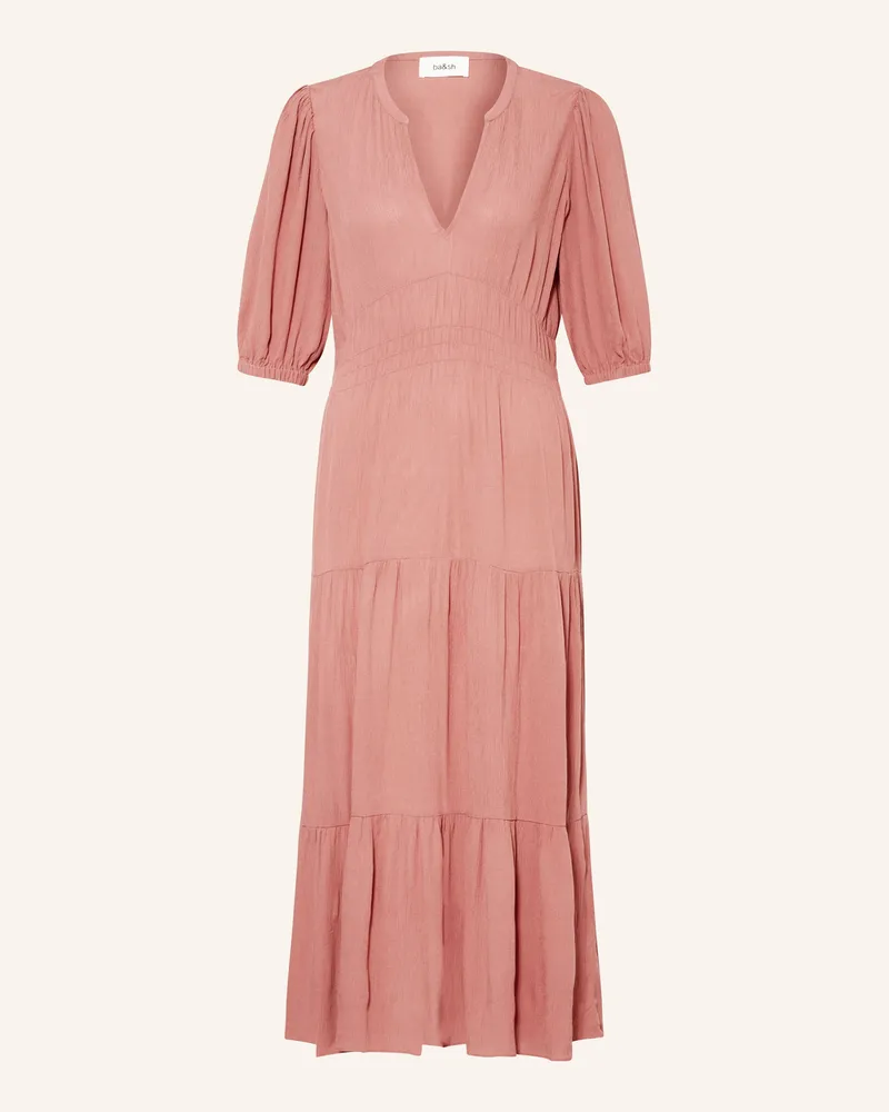 ba&sh Kleid Norma Mit Rüschen rosa Rosé