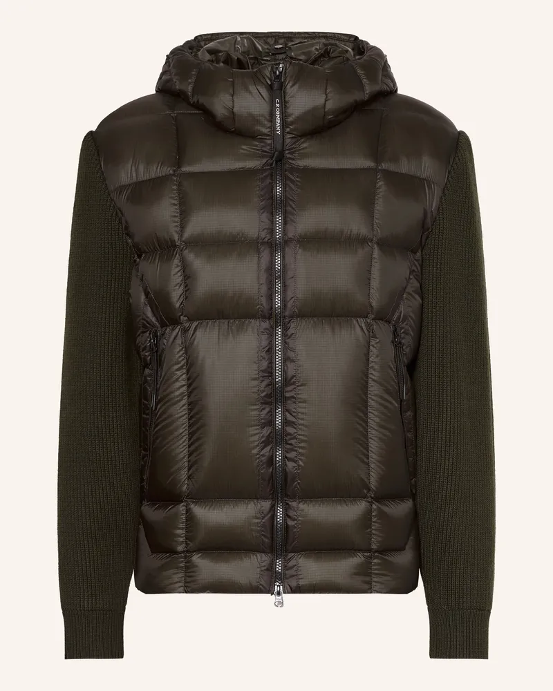 C.P. Company Daunenjacke Im Materialmix Mit Merinowolle gruen Oliv