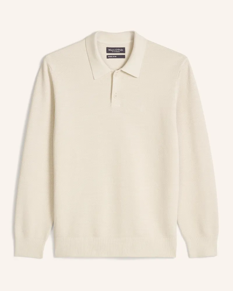 Marc O'Polo Strick-Poloshirt grau Hellgrau