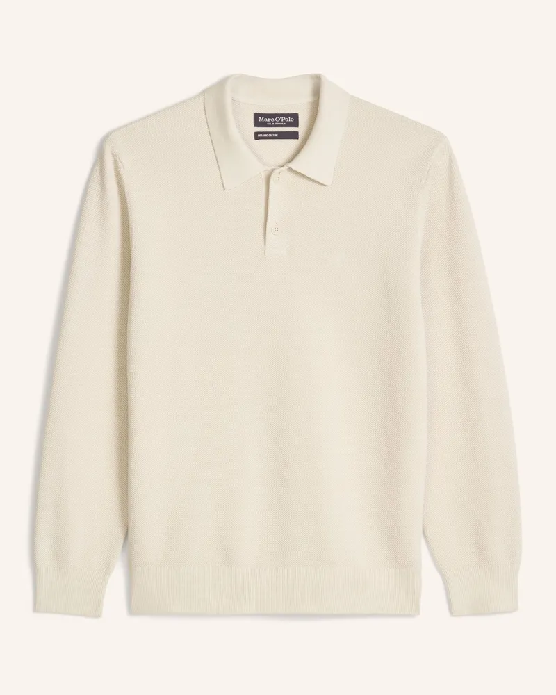 Marc O'Polo Strick-Poloshirt grau Hellgrau