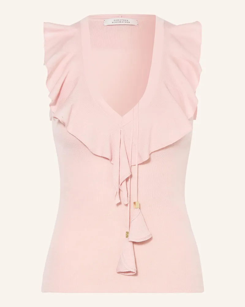 Dorothee Schumacher Stricktop Refined Essentials Mit Volants rosa Rosé