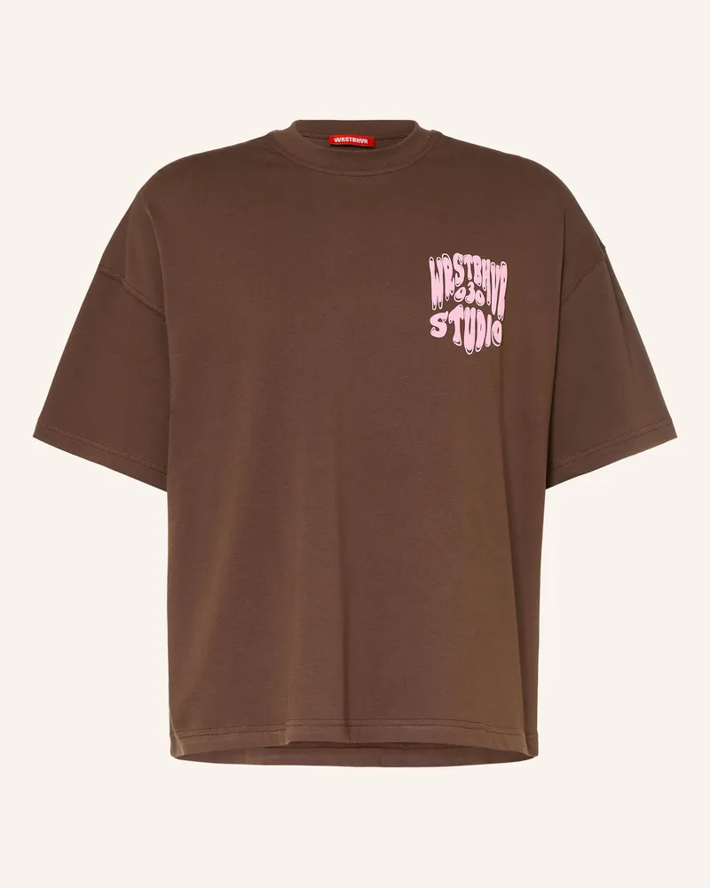 WRSTBHVR T-Shirt Flynn braun Dunkelbraun