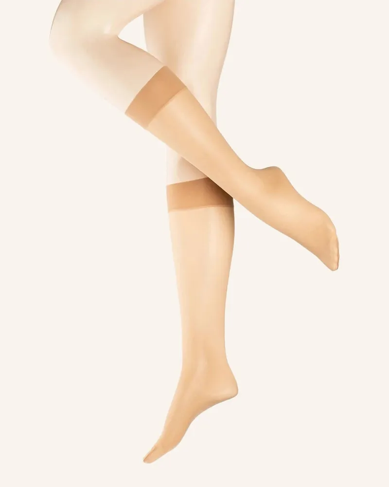 Wolford 3er-Pack Fein-Kniestrümpfe Satin Touch beige 4273