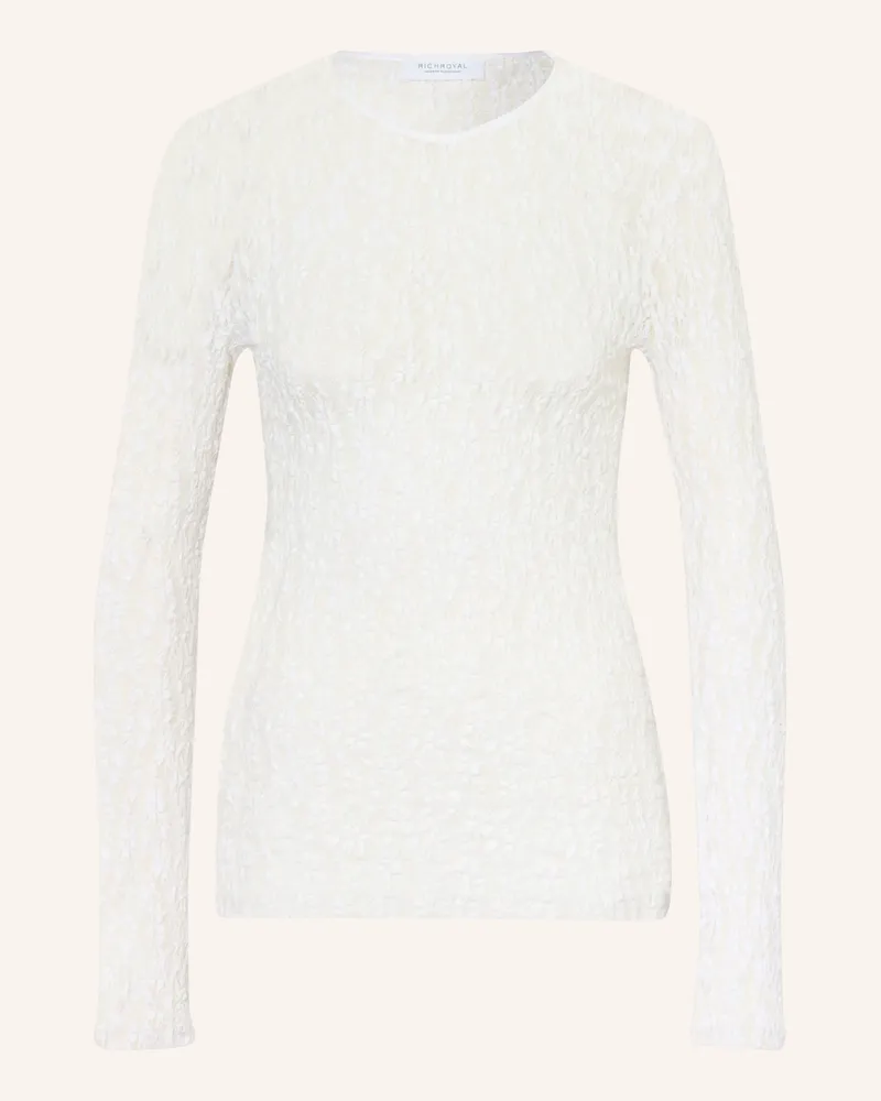 Rich&Royal Longsleeve Aus Spitze weiss Weiss