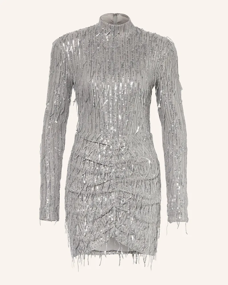ROTATE Birger Christensen Kleid mit Pailletten Silber