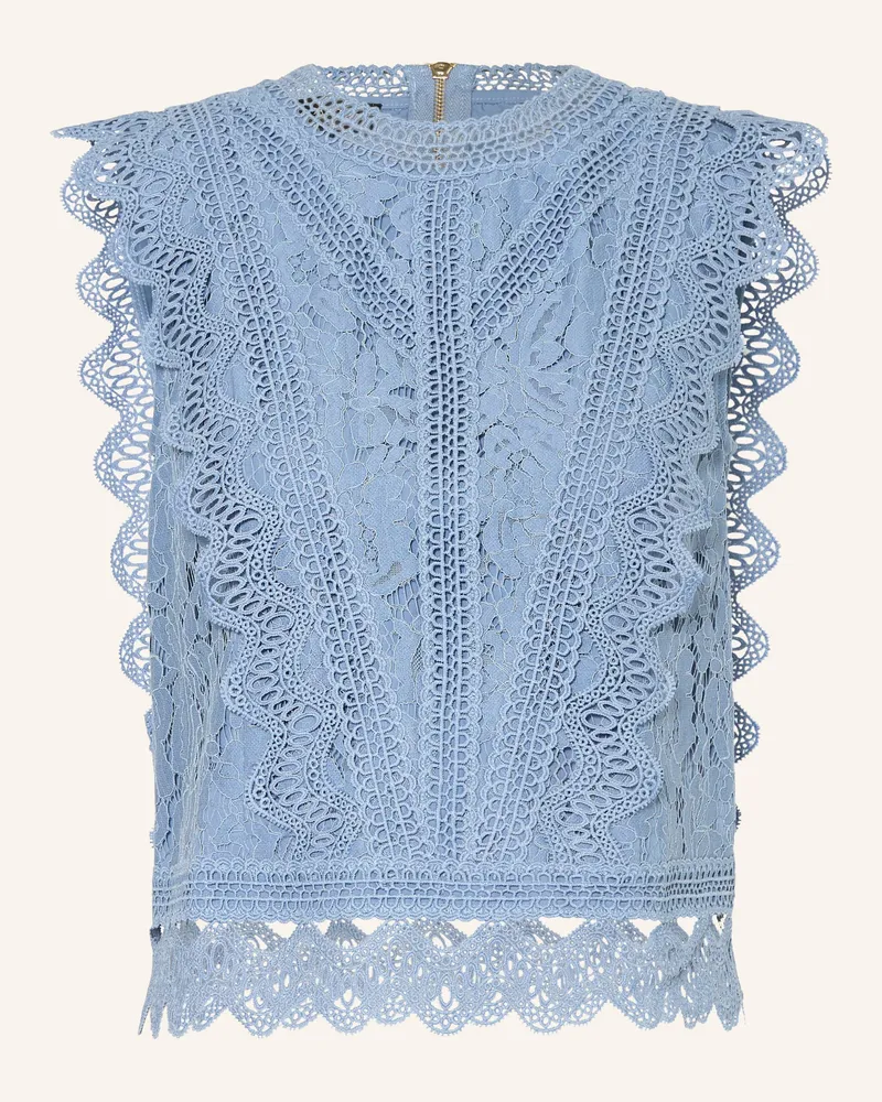 Apart Spitzentop blau Hellblau