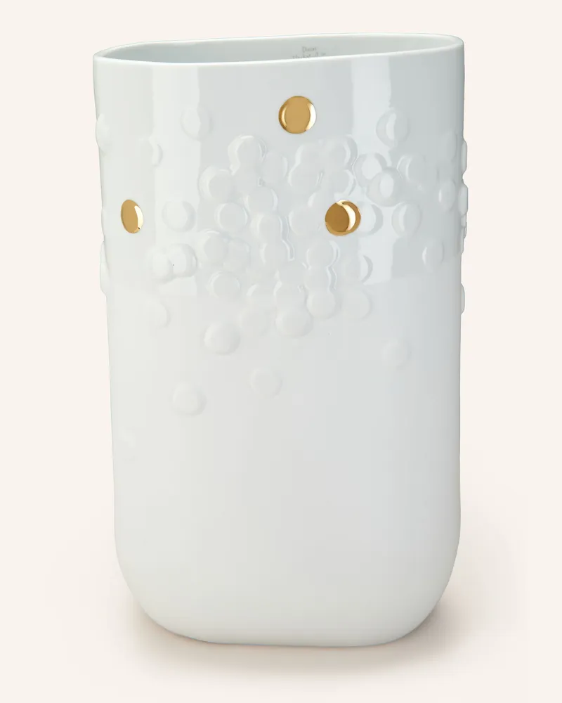 räder Vase GOLDENER PUNKT Weiss