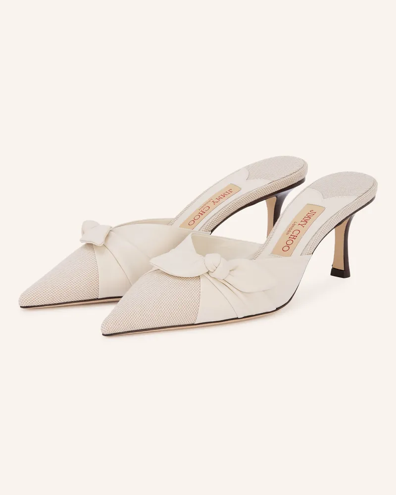Jimmy Choo Mules Livi 65 beige Weiss