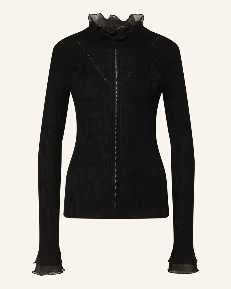 Liu Jo Pullover Mit Rüschen schwarz Schwarz