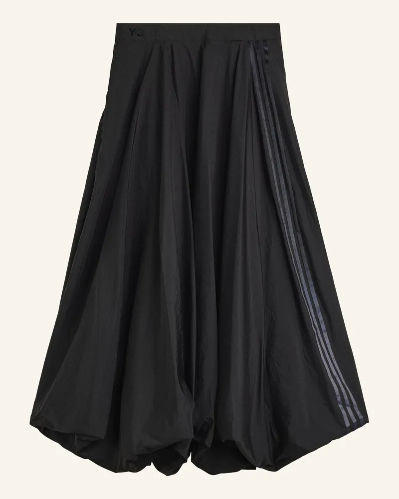 Y-3 Y-3 Nylon Ballonrock, 3-Streifen, Farbverlauf schwarz Schwarz
