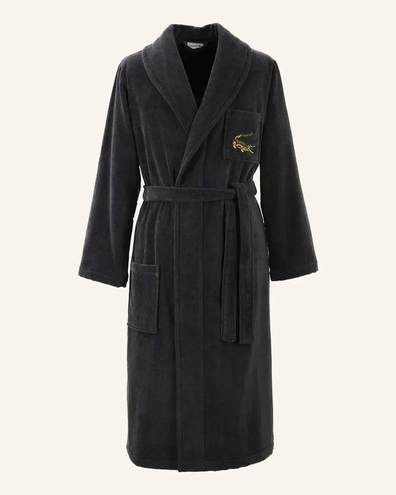 Lacoste Bademantel Lrene schwarz Dunkelgrau