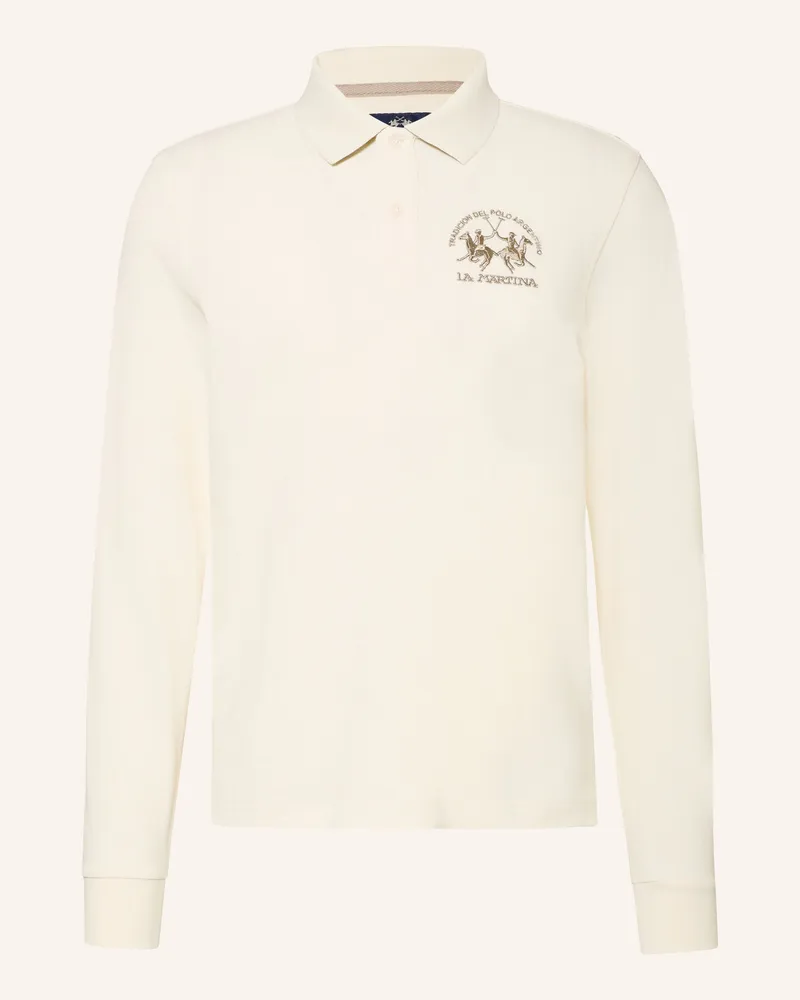 La Martina Piqué-Poloshirt weiss Ecru