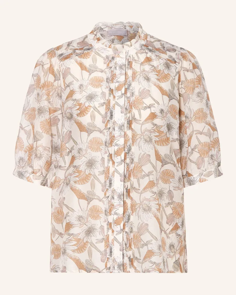 hemisphere Bluse Mit Seide weiss Beige
