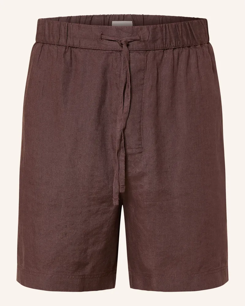 Arket Shorts Potts Aus Leinen braun Dunkelbraun