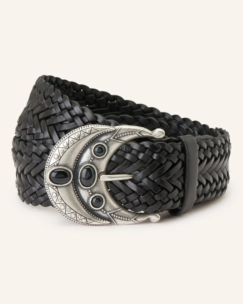 ba&sh Flechtgürtel BOLBI aus Leder Schwarz