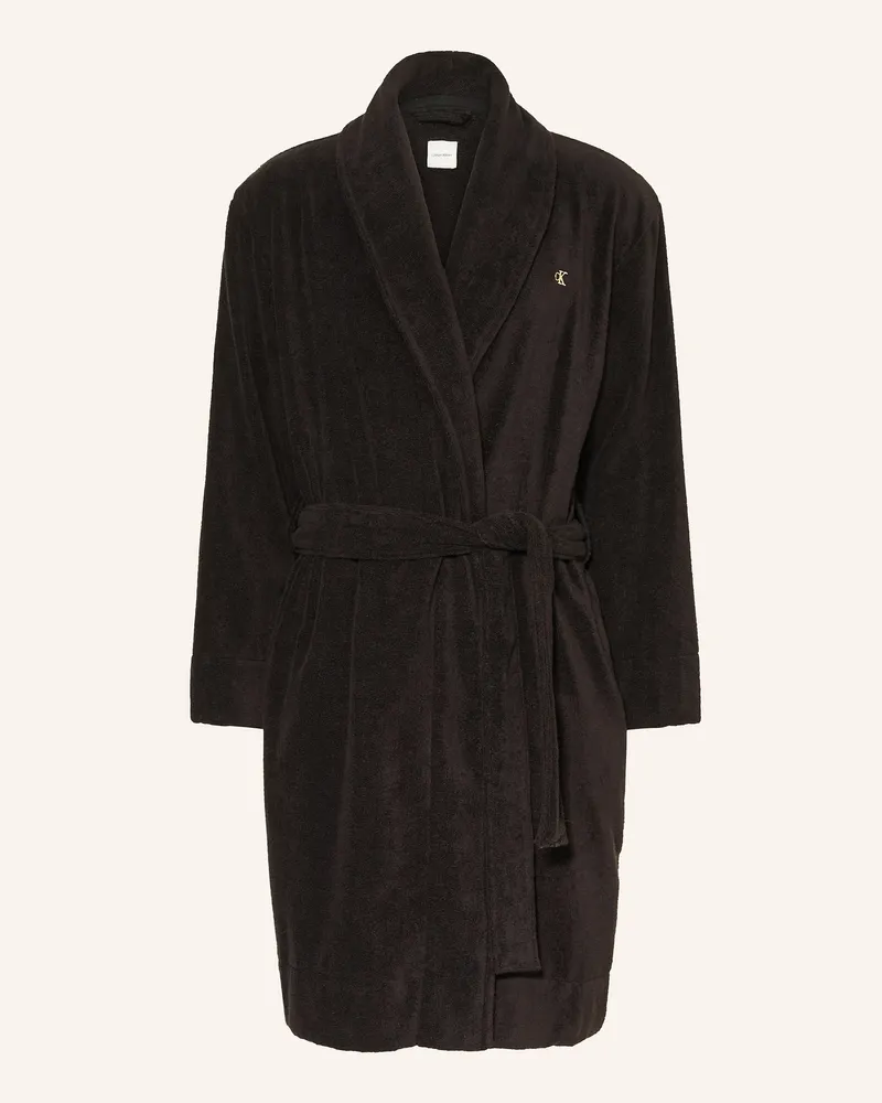 Calvin Klein Herren-Bademantel Schwarz
