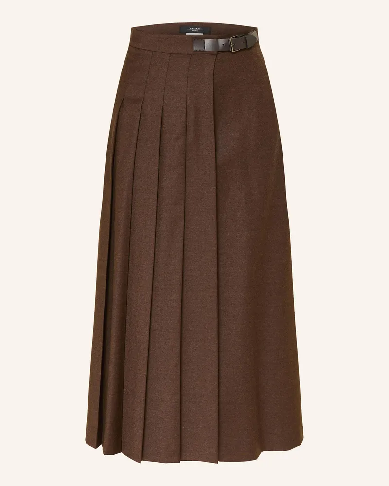 Max Mara Faltenrock FASTOSO Dunkelbraun