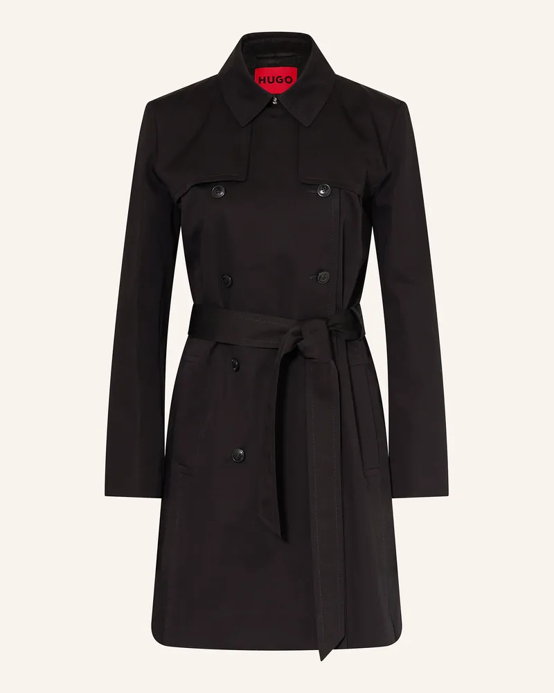 HUGO BOSS Trenchcoat MAKARES Schwarz