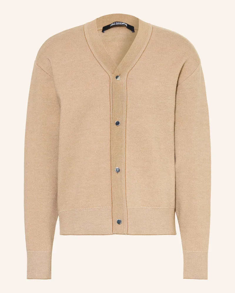 Jacquemus Strickjacke Le Cardigan Doppio beige Camel