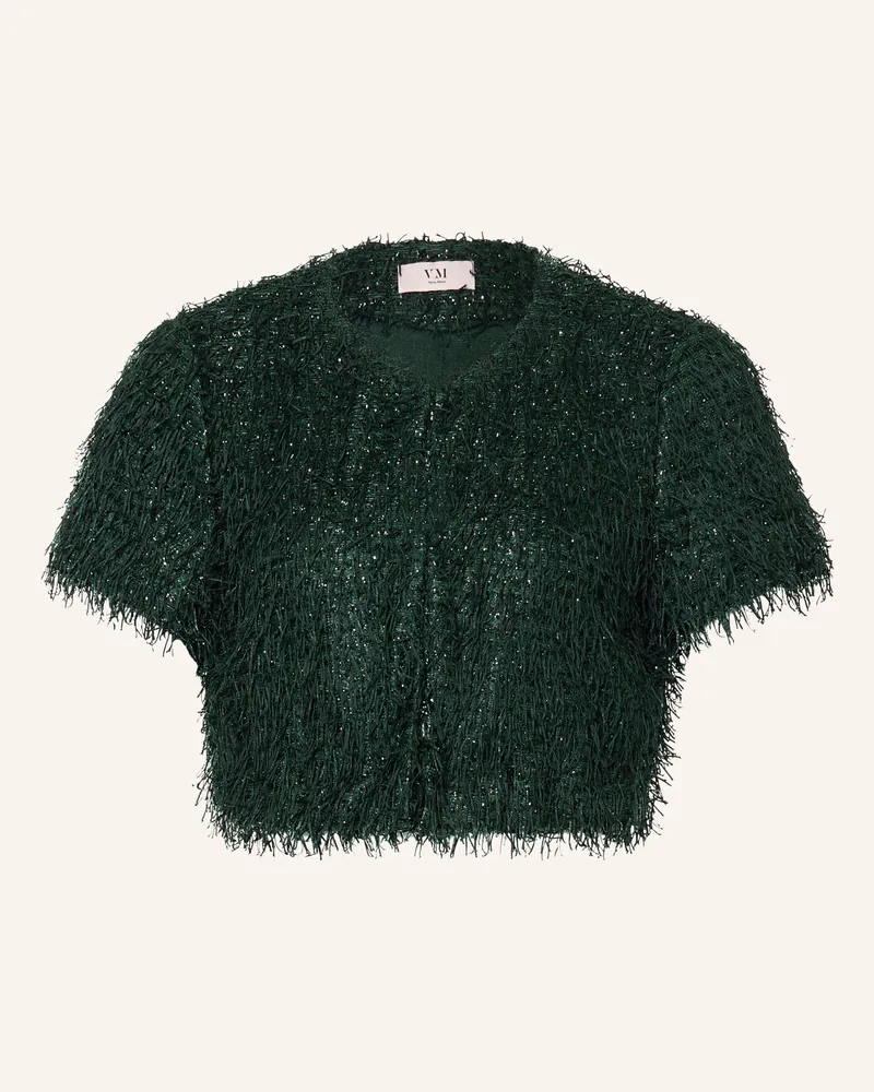 Vera Mont Bolero Mit Glitzergarn gruen Dunkelgrün