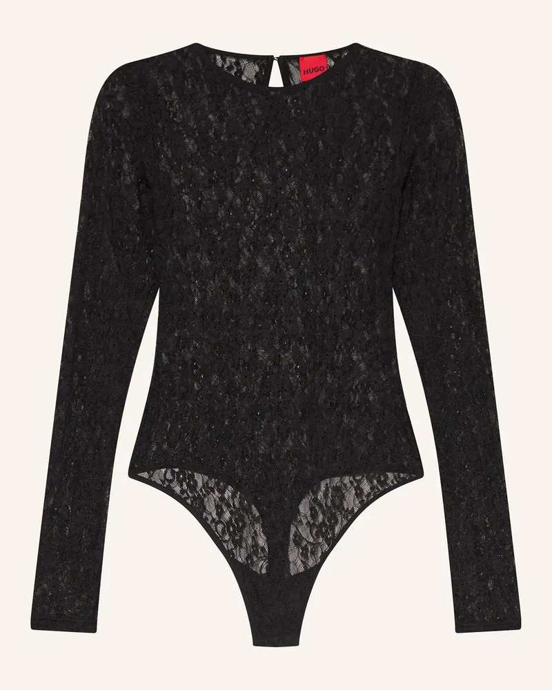 HUGO BOSS Spitzenbody Dulietta schwarz Schwarz