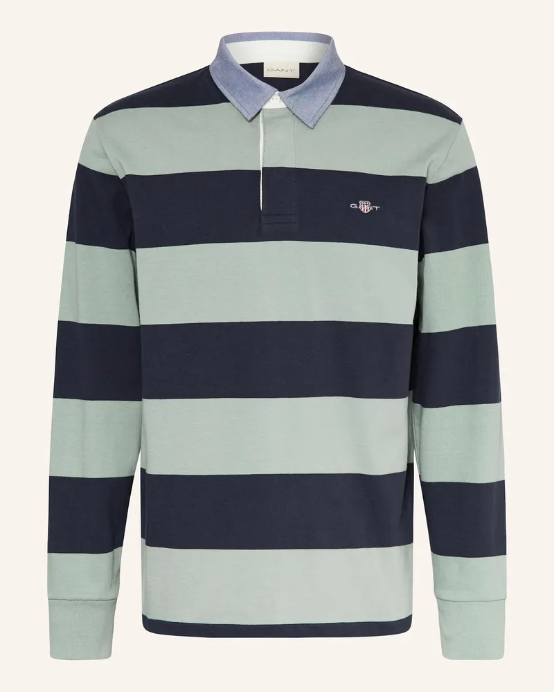 Gant Rugbyshirt grau Hellgrün