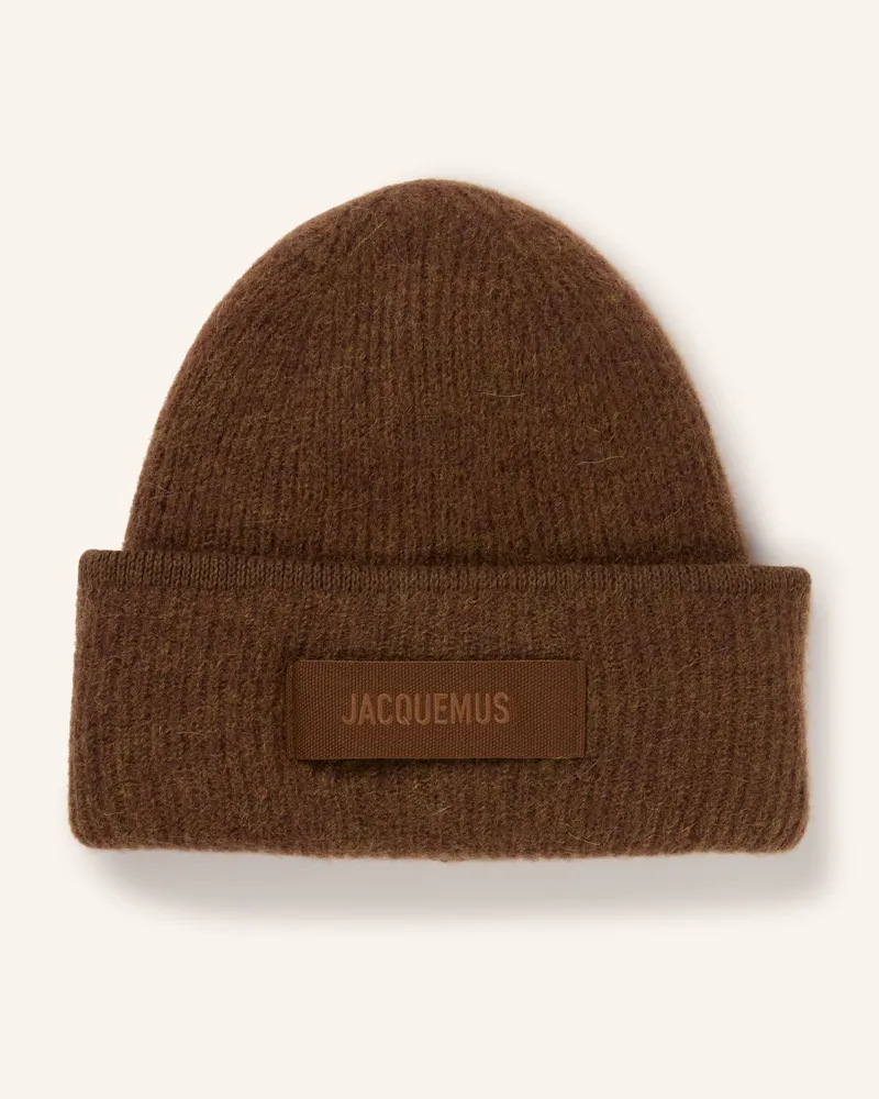 Jacquemus Mütze Le Bonnet Gros Grain Mit Alpaka braun Braun