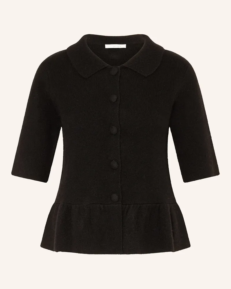 lilienfels Strickjacke mit 3/4-Arm und Cashmere Schwarz