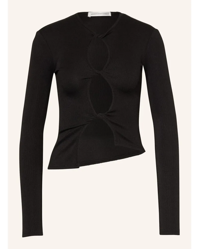 Christopher Esber Longsleeve OPEN TWIST mit Cut-outs Schwarz