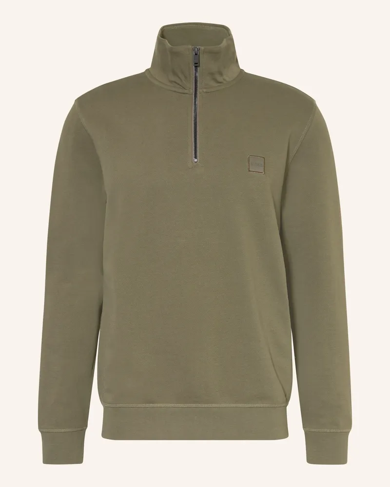 HUGO BOSS Sweat-Troyer Zetrust gruen Dunkelgrün