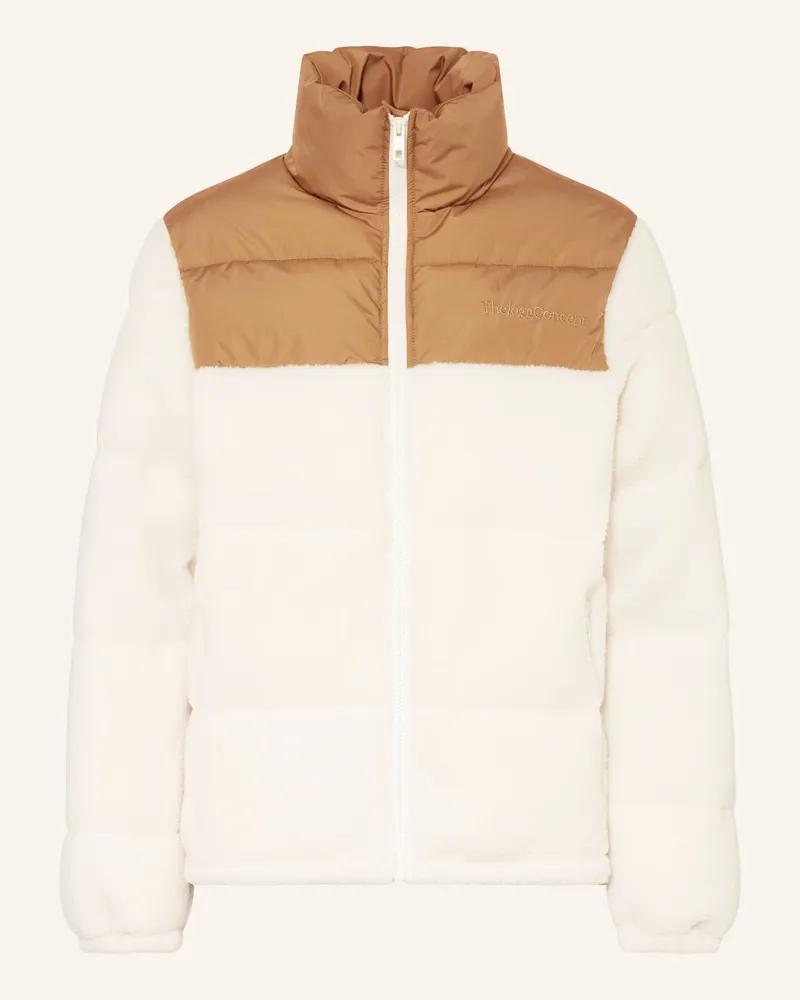 TheJoggConcept Steppjacke JCBRIANDA im Materialmix Beige