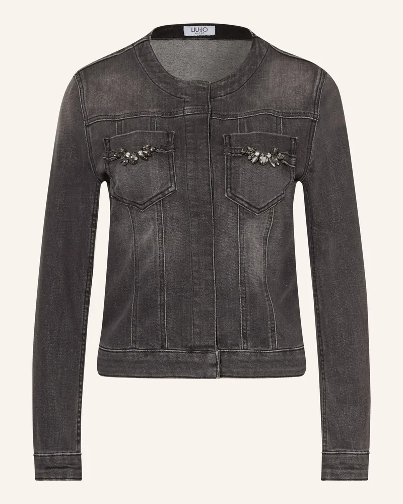 Liu Jo Jeansjacke Mit Schmucksteinen grau 87516