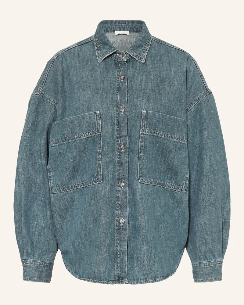 American Vintage Jeansbluse YDOPARK Petrol