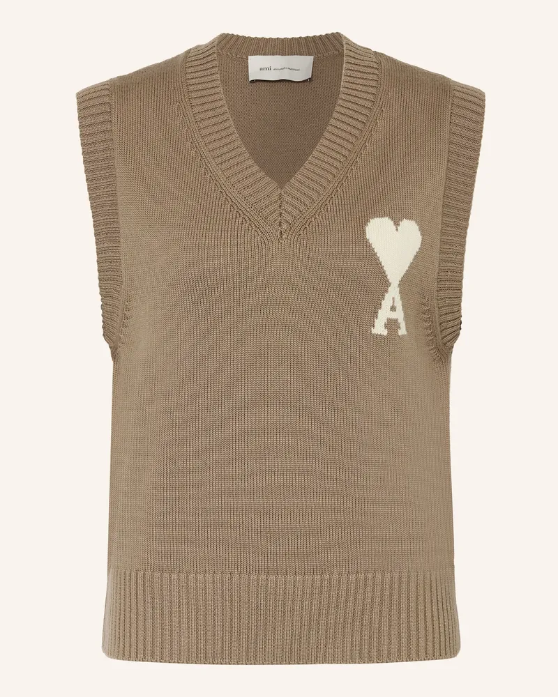 AMI Paris Pullunder beige Braun