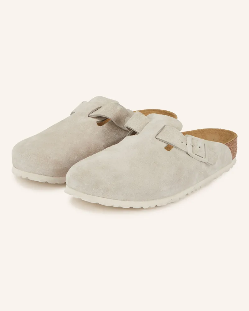 Birkenstock Pantoletten Boston grau Hellgrau