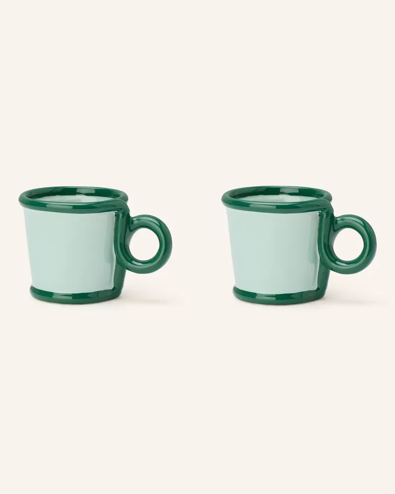 &k amsterdam 2er-Set Espressotassen LOOP Hellgrün