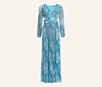 Abendkleid mit Cut-outs und Plissees