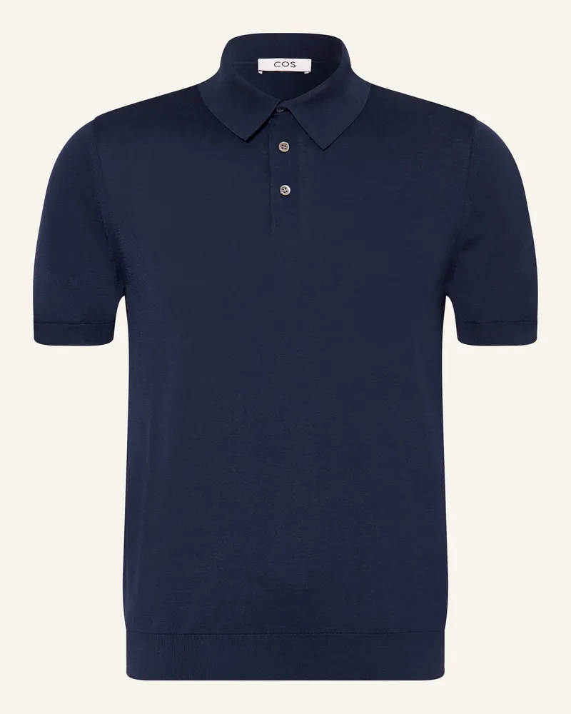 COS Strick-Poloshirt Mit Seide blau Dunkelblau