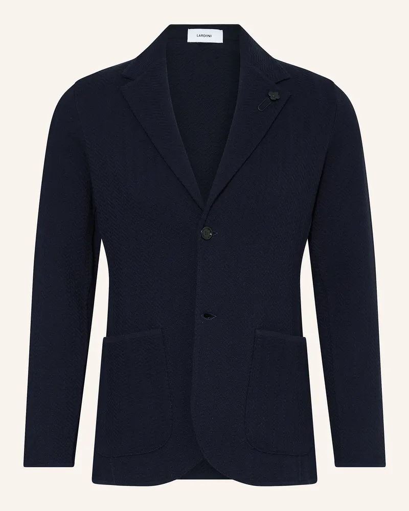 LARDINI Stricksakko Slim Fit blau Dunkelblau