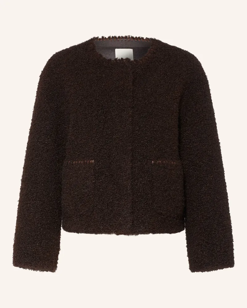 Sofie Schnoor Teddyfell-Jacke Junosw braun Dunkelbraun