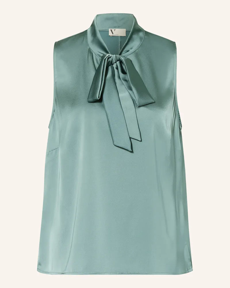 Vera Mont Schluppenbluse Aus Satin blau Petrol
